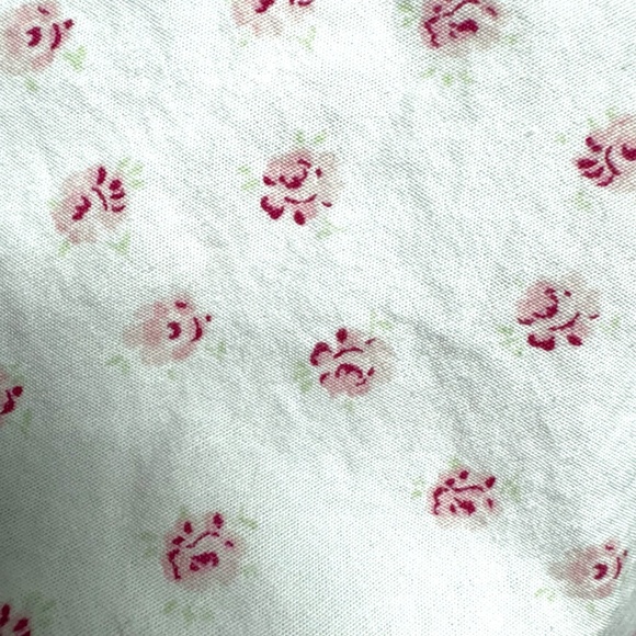 sheet 1 flat SHABBY CHIC rosebud pink tiny flowers 82x96 queen full cottagecore - Picture 4 of 16